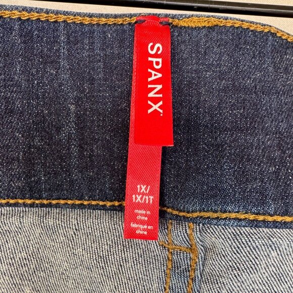 Spanx Flare Bootcut Pull On Jeans in Midnight Shade Plus Size 1X Regular - Picture 10 of 16
